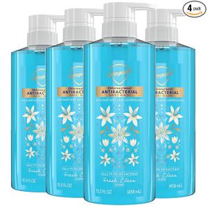 Safeguard Antibacterial Hand Soap, Fresh Clean Scent, 15.5 fl oz Pack of 4 | Micellar Deep Cleansing that Washes Away 99% of Bacteria | Made with Natural Moisturizers & Skin Conditioners | pH Balanced