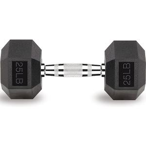 25 LB Hex Dumbbell Exercise & Fitness Weights Dumbbells for Women & Men 25 Pound Free Weight