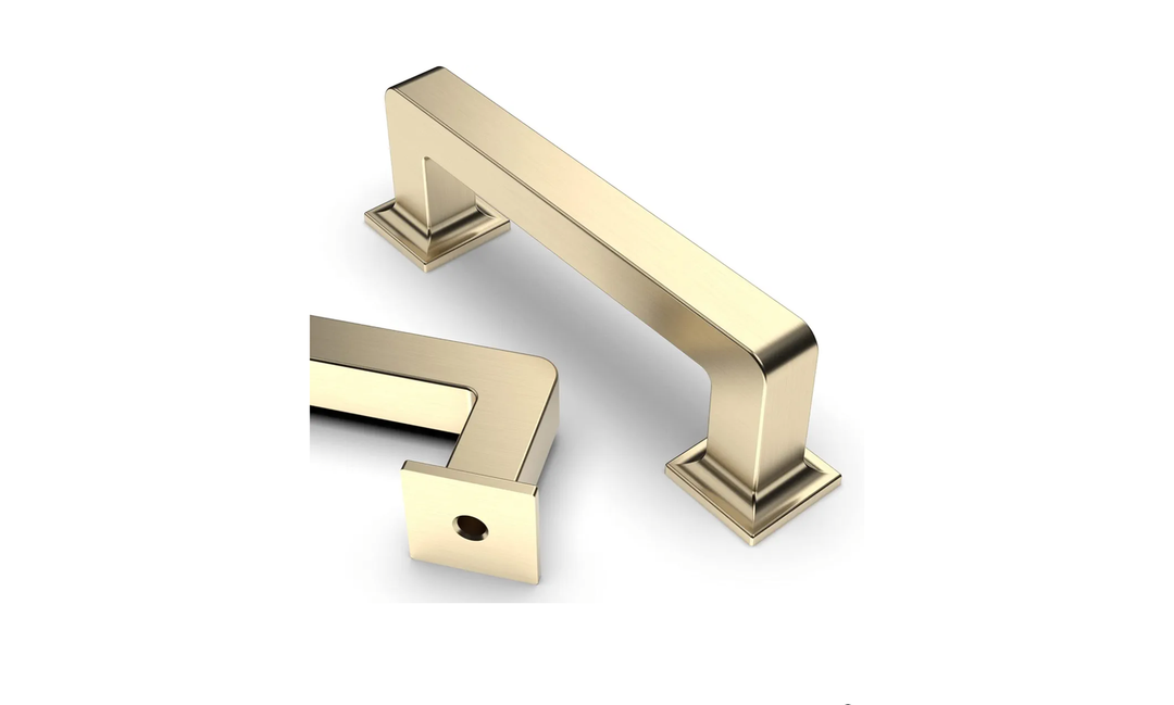 Asidrama 10 Pack 3 Inch(76mm) Brushed Brass Kitchen Cabinet Handles, Gold Cabinet Pulls Kitchen Cabinet Hardware Cupboard Handles Drawer Pulls