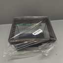 Rae Dunn Pet Toy Storage Bin - Metal and Wood Organizer for Dog Toys, Treats, Leashes - Cat Toy Basket Container - Dark Wood