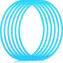Shappy 6 Pcs Exercise Hoop Detachable Adjustable Plastic Toy Playground Toys Colored Hoop Circles for Teens Games Gymnastics Dog Agility Equipment Party Decor (20 Inch, Macaron Blue)