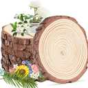 ilauke Wood Slices for Centerpieces, 8 pcs Wood Circles for Centerpieces, 9"-11" Natural Unfinished Wooden for Tables Wedding, Party and Baby Shower Decorations