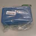 Tamaki 1 Pack Plastic Pencil Box Large Capacity Pencil Boxes Clear Boxes with Snap-tight Lid Stackable Design and Stylish Office Supplies Storage Organizer Box, Blue