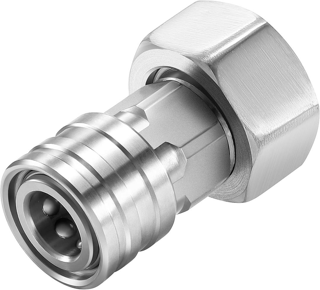 RIDGE WASHER Garden Hose to Pressure Washer Adapter, 3/ 4” GHT to 1/ 4” Stainless Steel Quick Connect, Convert Water Hoses to Power Washer Connector