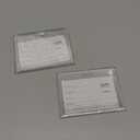 2 Card Capacity ID Badge Holder, 2 Pcs Slider Card Badge Holder Hard Plastic Card Case Heavy Duty Business Card Protector for Credit Card Driver Licenses School Office (Horizontal)