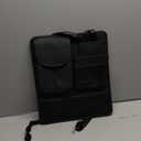 Car Seat Back Organizer PU Backseat Storage Bag with Multiple Compartments and Mesh Pockets Durable Car Sundries Organizer for Travel and Vehicle Interior Accessories