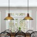 Pendant Lights Kitchen Island 2 Pack 9.84 Vintage Pendant Lighting Textured Glass Shade Small Hanging Lights Fixture Single Farmhouse Chandelier for Dining Room Bedroom Bar, Adjustable Height (gold and wood)