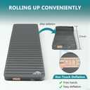 Self Inflating Sleeping Pad with Electric Pump, 4" Ultra-Thick Memory Foam Camping Pad with Pillow, 9.5 R-Value Insulated Camping Mattress, Grey
