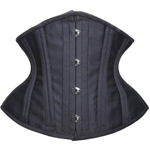 SHAPERX Women's Heavy Duty Corset Double Steel Boned Waist Trainer Corsets Under bust Body Shaper, S