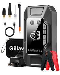 Gillaway Q11 4000A Jump Starter, Portable Car Jump Starter with Air Compressor, 150PSI Car Battery Jump Starter (9.0 Gas/8.0L Diesel), 12V Jump Box Car Battery Jumper Starter with Large LCD Display
