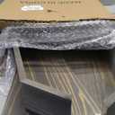 Grey Octagon Country Rustic Wood Nesting Breakfast Serving Trays,Coffee Serving Trays with Cutout Handles,16.5x12.25