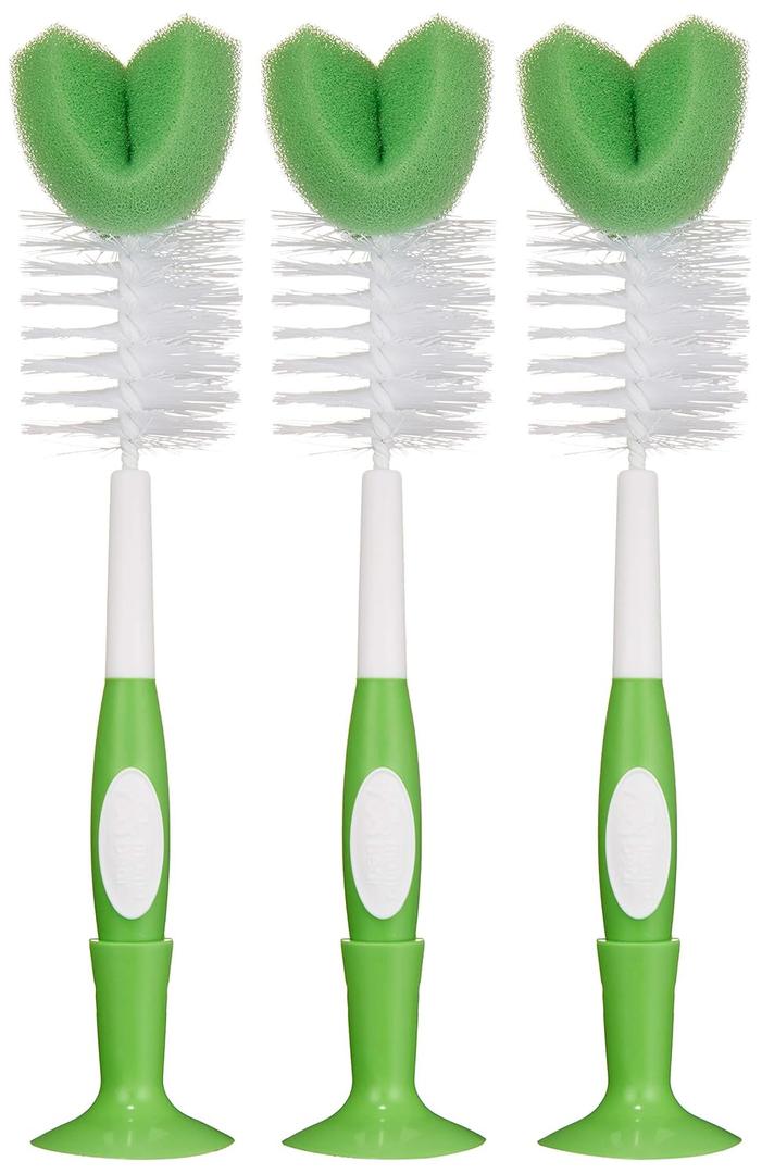 Amazon Brand - Mama Bear Bottle Brush (Pack of 3), White