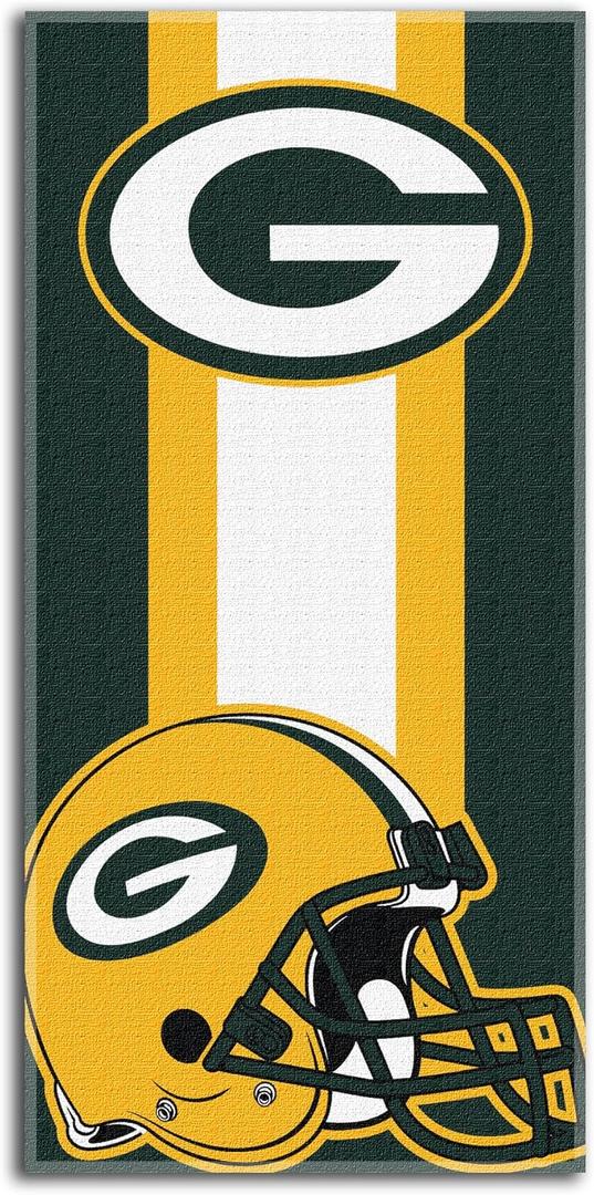Northwest NFL Green Bay Packers Unisex-Adult Beach Towel, Cotton, 30" x 60", Zone Read Northwest NFL Green Bay Packers Unisex-Adult Beach Towel, Cotton, 30" x 60", Zone Read