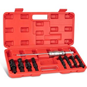 9PCS Blind Hole Collet Bearing Puller Set, Bearing Puller Set and Slide Hammer with Expandable Collets 8-32MM Insert Bearing Remover Set Tool for Automobiles, Motorcycles, Machinery