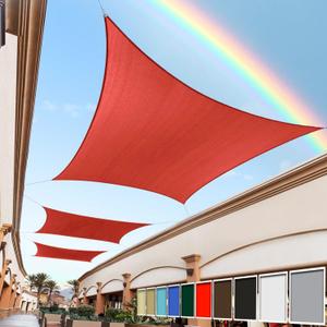 Royal Shade 14' x 18' Red Rectangle Sun Shade Sail Canopy Outdoor Patio Fabric Screen Awning RTAPR1418 - UPF50+ 95% UV Blockage, Heavy Duty, Water & Air Permeable (We Make Custom Size)
