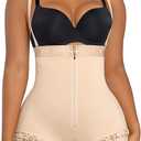 SHAPELLX Shapewear Tummy Control Butt Lifter Panties Faja Body Shaper for Women High Waist Trainer Open Bust Bodysuit S