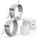 [Apple MFi Certified]10FT Fast iPhone Charger,Extra Long Apple Charger Fast Charging 2Pack USB C Charger Block Plug + 10Foot Lightning Cable Cord for iPhone 14/Pro/Pro Max/Plus/13/12/11/XS/XR/X/SE2022 (White)