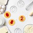 10PCS Number Cookie Cutters Set, Birthday Numbers 0-8(6 Reverses to 9) and A Round, Stainless Steel Cookie Cutters for Baking, Number Shaped Baking Tool for Homemaking Biscuits, Cookie, Dough