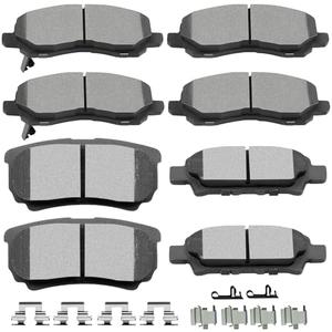 SCITOO Ceramic Front Rear Disc Brake Pad Set fit for Dodge Avenger Caliber, for Jeep Compass Patriot, for Mitsubishi Lancer Outlander Sport