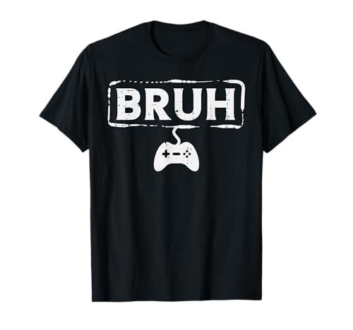 Gamer Bruh Video Game Funny Gaming Teen Men Boys Kids Youth T-Shirt,3XL