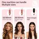 Sfozstra 3 in1 Curling Iron:Curling Iron with Brush | 26/30mm & 32/36mm Barrels/Straightening Brush/7 Heat Settings/Dual Anti-Scald/Fast Heating, for Travel