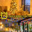 KNONEW 472FT 1200 Christmas Lights Outdoor Clear Wire Color Changing String Lights with 11 Modes & Timer Dimmable Fairy Light for Xmas Tree Roof Yard Wedding Decorations(Warm White to Multicolor)