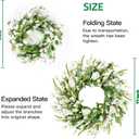 Sggvecsy Spring Summer Wreath for Front Door 22 Inch Artificial White Flower with White Tulips Greenery Leaves Lavender for All Seasons Home Farmhouse Indoor Outdoor Wall Decor