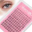 NYCAAR Lash Clusters Kit with Spikes Lash Clusters 120Pcs D Curl Anime Lash Extension Kit 8-18mm Manga Eyelash Extension Kit with Bond and Seal,Remover,Applicators DIY at Home(NY02)