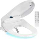 Bidet Toilet Seat, Electric Smart Heated Toilet Seat with Instant Warm Water & Dryer, Multiple Spraying Modes, Self-Clean Nozzle,Remote Control, Night Light, Soft Closed Toilet Lid