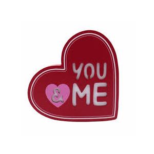 Led Heart Table Decor Red 4.8 inch 2 Pack