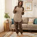 Adult Onesie Animal Pajamays Sleepwear Christmas Costumes Unisex One Piece Cosplay Suit for Women and Men (S)