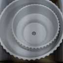 Puoyik 2 Piece Set of Flower Pots 8/6 inches, Ceramic Flower Pots with Drainage Holes, Indoor and Outdoor Plant Flower Planter (7.8/5.9 White)