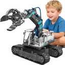 SMILESSKIDDO Science Kits for Kids Age 8-12 - 137 Pcs STEM Toys for Ages 8-13 with Hydraulic Grab, Teen Boys Gift Ideas Crane Toy, Teenage Engineering Kit Construction Vehicle Toys