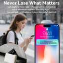 Ultrbeka Wallet Tracker Slim Card Tracker, 0.094in Rechargeable Bluetooth Tracker for Wallets, Passport, Work with Apple Find My, Card Locator- iOS Only [Apple MFi Certified] - 2pcs in 1