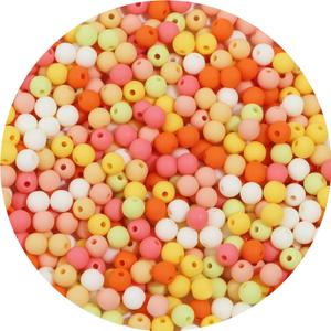 2 x 700PCS 6mm Matte Acrylic Round Craft Beads Spacer Beads with Hole for DIY Bracelet Necklace Earrings Keychain Jewelry Making Supplies,Matte Orange Series
