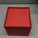 Cholemy 5 Pcs Square Nesting Boxes Decorative Gift Boxes with Lid and Ribbon Assorted Sizes Wrap for St. Patrick's Day, Carnival, Anniversary, Birthday, Bridal Shower Party Gifts(Bright Red)