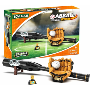 968Piece Baseball Building Set with Bat, Glove, Ball & Trophy - Interactive STEM Toy for Kids Ages 7+, Buildable Display & Play, Compatible with Major Brick Brands