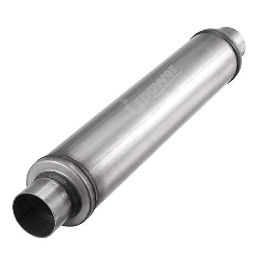 Upower 2.25" Inlet/Outlet Exhaust Muffler 18" Body Length 22" Overall Length 2 1/4 inch Resonator Muffler Fits 50251FLT Weld on