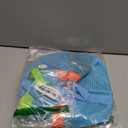 Mesh Beach Bag, Foldable Waterproof Sandproof Beach Storage Tote with 6 Pockets, Swim Tropical Vacation Pool Essential (Blue)