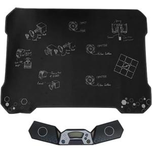 Timer with Mat for Professional Athletics, Touch Control Timer with Display, Timers for Cube Race Stack Competition a Great Gift for Boys and Girls(Black)