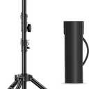 Small Speaker Stands, Lightweight 35mm Compatible Insert, Adjustable Height from 24-50 Inch Speaker Tripod Stand Support 55 LB with Storage Bag (Single)
