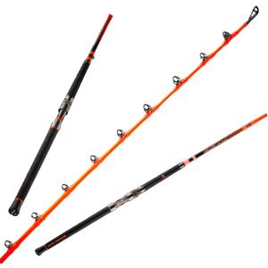 Orange Hellcat Revenge Rod Series  Durable, Lightweight Composite Fishing Rod, Non-Slip Silicone Grip, Aluminum Reel Seat, Smooth Casting, Break-Resistant Tip.