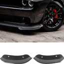 for Challenger Front Bumper Lip Splitter Protector Cover Trim for 2015-2023 Dodge Challenger Hellcat Black Carbon Fiber Exterior Accessories 2pcs (Large, Gray)
