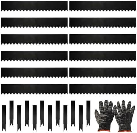 40Ft Galvanized Steel Landscape Lawn Edging, 40" X 8" (12 Pack) Metal Landscape Edging Border with 12 Clips, Metal Garden Edging Border, Metal Edging for Landscaping, Garden, Yard, Pathway