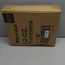 100Counts 12 OZ. Hard Plastic Cups Fancy Disposable Cups for Party, 12 Ounce Clear Elegant Wedding Cups Disposable Drink Cooler Glasses for Parties