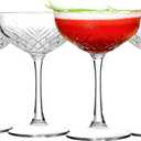 Martini Glasses Set of 4 - Coupe Glasses 8 Oz - Stemmed Martini Glasses - Elegant Cocktail Glasses for Parties, Gifts, Housewarming, Weddings, Aniversary 250 ml