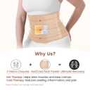 Trendyline Postpartum Belly Band for C-Section Recovery Breathable Adjustable Abdominal Binder with Hot/Cold Pocket for Pain & Swelling Relief, Back Support Wrap for Women After Surgery (Beige, S)
