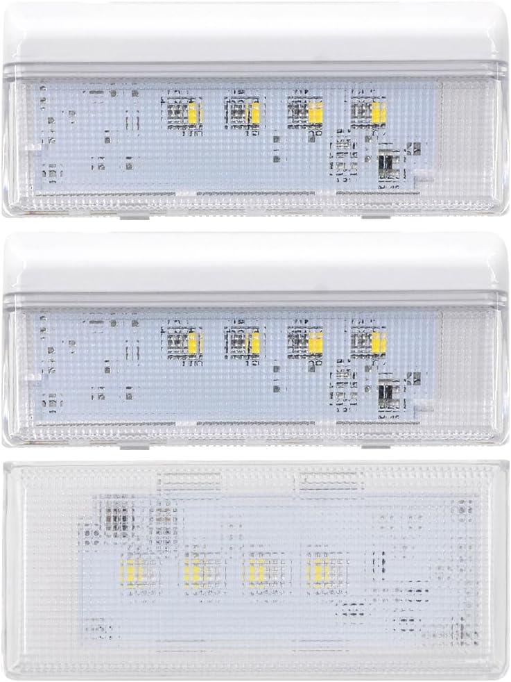 W10515058 1Pc & W10515057 2Pcs Refrigerator LED Light Control Board With Cover, Light Module Replacement Compatible With Whirlpool, Kenmore, Maytag