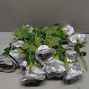 Serwalin 20pcs Artificial Silver Roses, 4'' Big Flower Head, Fake Roses Real Touch, Silk Roses Long Stems Realistic Bouquet for Wedding Parties Table Centerpiece and Home Decor