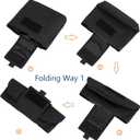 TACNEX Folding Dump Pouch for Duty/Battle/Range Belt Roll Up MOLLE Magazine Drop Pouch Drawstring Open Mag/Tool Recovery Waist Bag Utility Storage Pack for Hunting Shooting (Vertical Black)